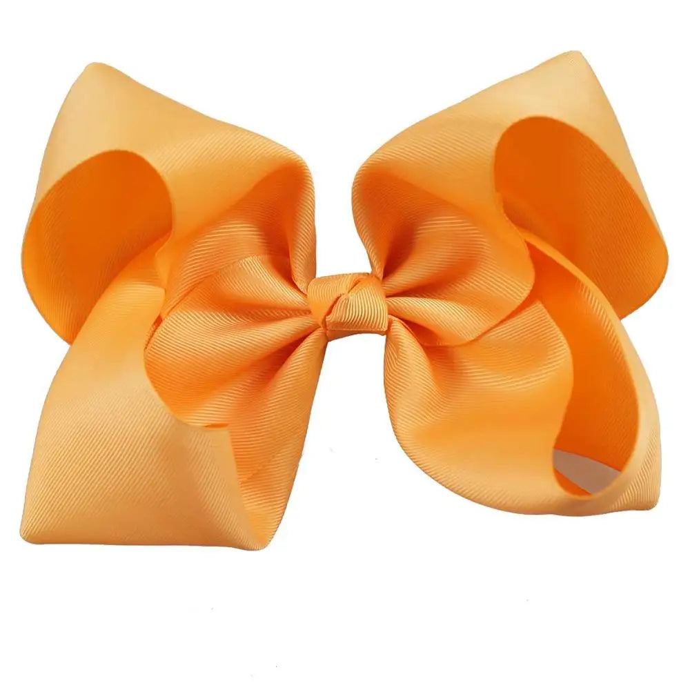 60 Colors Boutique 8" Large Solid Grosgrain Ribbon Hair Bow Clips Barrettes for Women Girls Accessories
