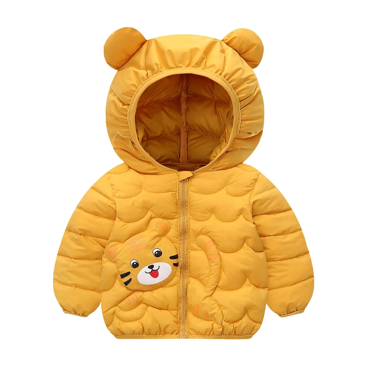 Cute Baby Girls Winter Clothes Kids Light Down Coats with Ear Hoodie Spring Girl Jacket Toddler Children Clothing for Boys Coat