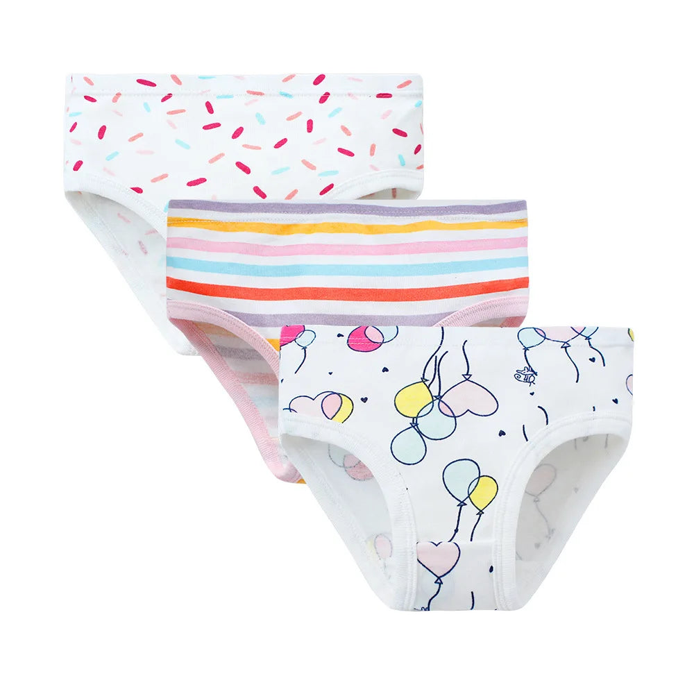 1/3/6/9 Pcs Children's Girls Panties 100% Cotton Soft Pretty Cartoon Unicorn Print Underwear For Girls Undies Boxer Breathable