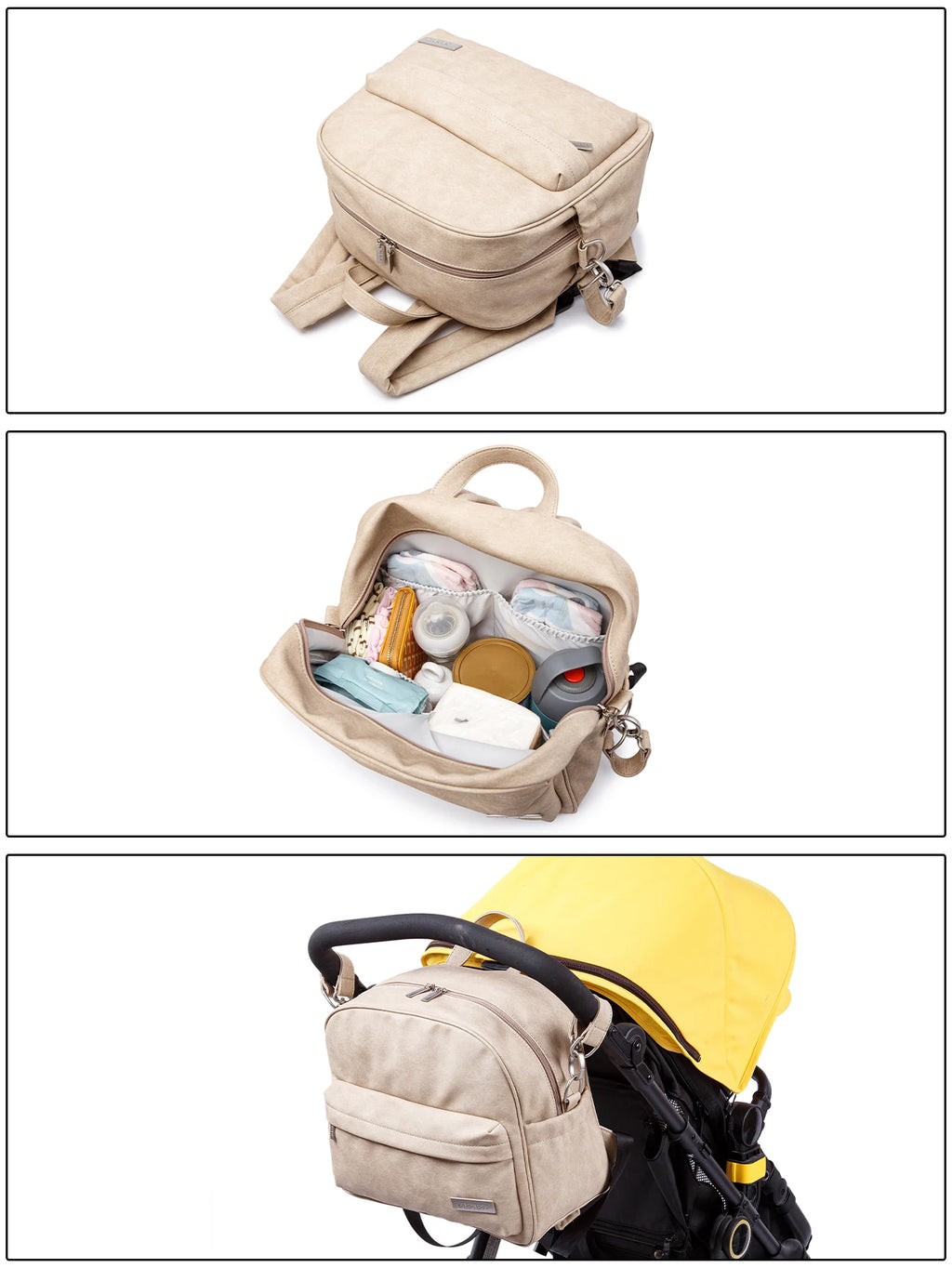 Fashion Diaper Bag for Newborn Baby Waterproof Light Weight Protable Mommy Diaper Backpack for Quick Outing Nappy Changing Bag