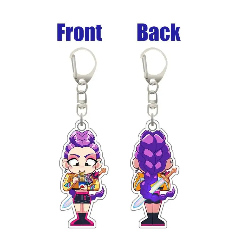 Kpop Huntr-X Acrylic Double-Sided Printing Keychain Demon Hunters Mira Rumi Zoe Acrylic Keychain Backpack Pendant Fans Gift