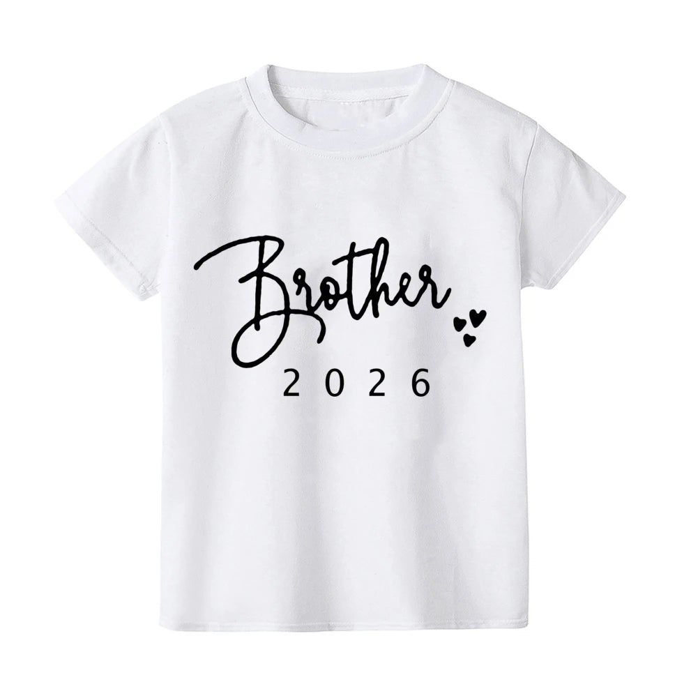 New Father Mother Kids Baby 2026 Family Matching Clothes Short Sleeve Ops Matching Clothes Family Look T-Shirts O