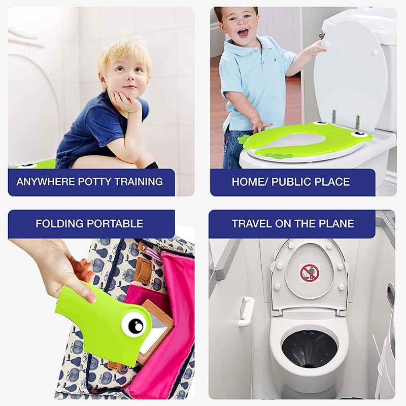 Portable Folding Non Slip Silionce Pads Potty Training Seat for Kids Foldable Toddlers Toilet Seat Potty Seat Cover for Travel