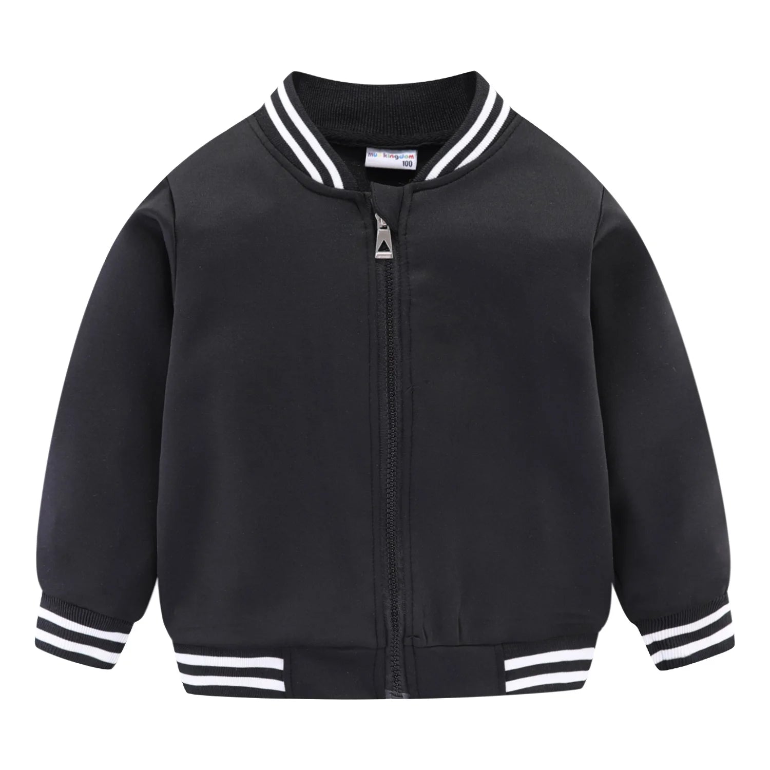 Mudkingdom Autumn Boys Girls Quick Dry Baseball Jacket Zip Up Coat Long Sleeve Casual Clothing for Children Lightweight Outwear