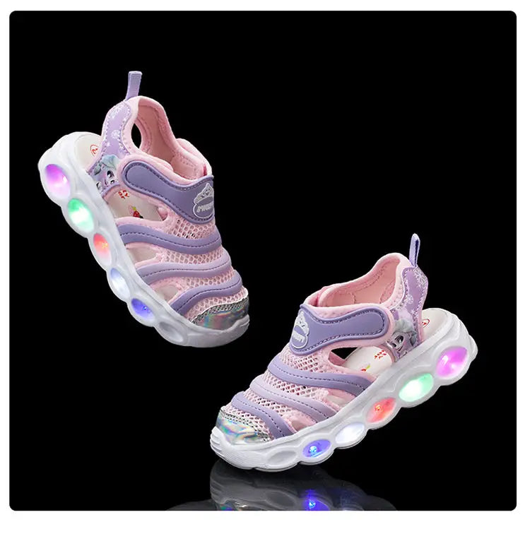 Disney Summer Cartoon Kids Toddler Boys Spiderman Princess Sandals Sport Baby Boys Blue Red Beach Sneakers Sandals Size 24-35