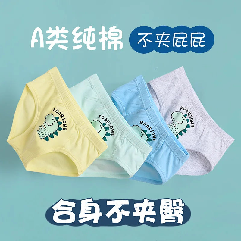 new arrived high quality boys teenager cotton briefs panties kids children underwear 1-16years 4pcs/lot students clothes
