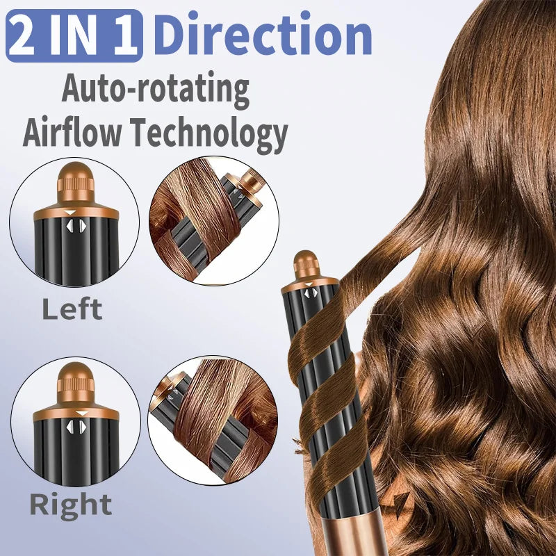 6-in-1 Hot Air Styler&Hair Dryer Brush Multi-Hair Styler Set with Auto-Wrap Curler Hair Styling Tools Gift for Women / Lovely
