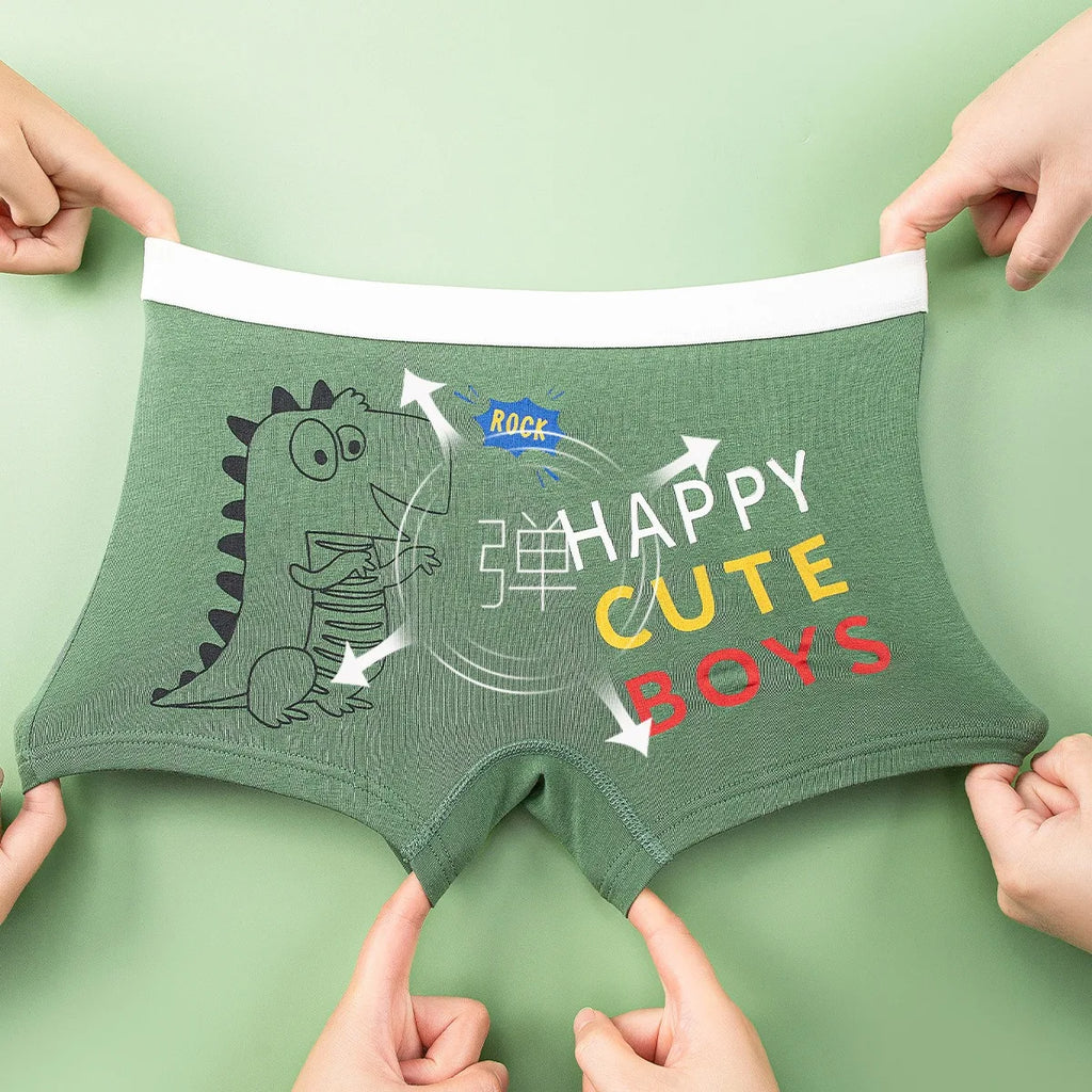 4/8 Pieces Boys Cotton Boxer Briefs Truck Car Graphic Print Kids Boxer Shorts Breathable Comfortable Washable Children Underwear