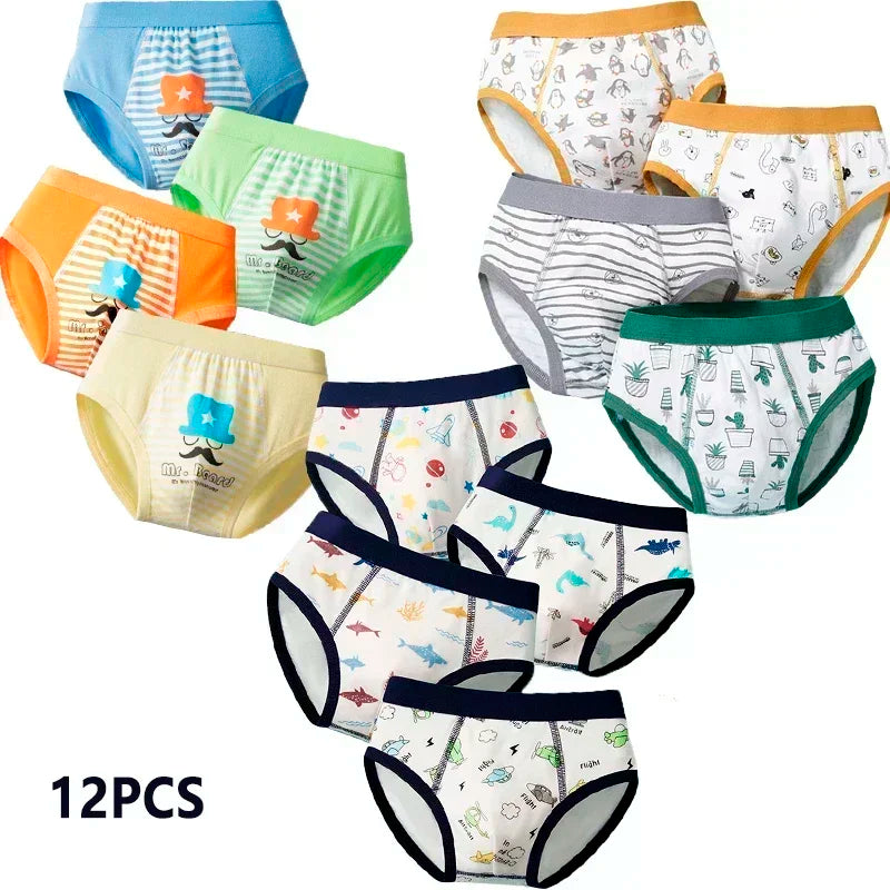 Multipack Cotton Boy Briefs Panties Excavator Pattern Kids Underpants Breathable Cartoon Design Child Hot Shorts Boys Underwear
