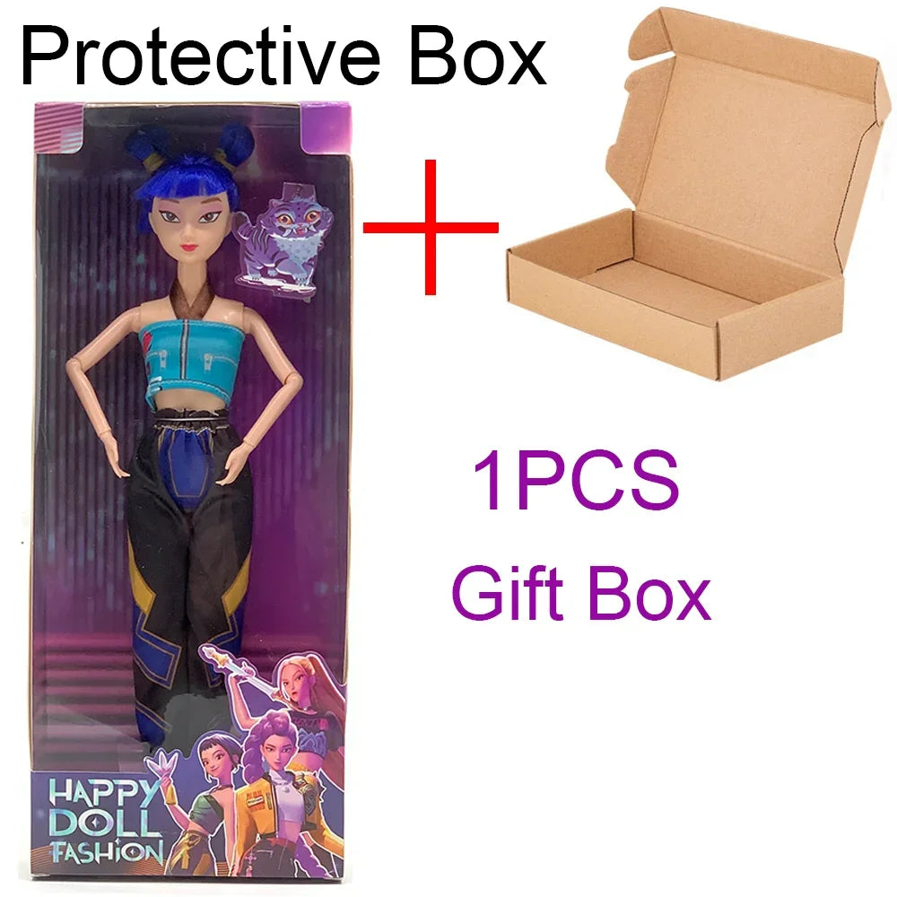 Hot Sale Kpop Demon Hunters Doll Toys Rumi Mira Zoey Action Figure Toy Beautiful Princess Plastic DIY Toy Girls Christmas Gift