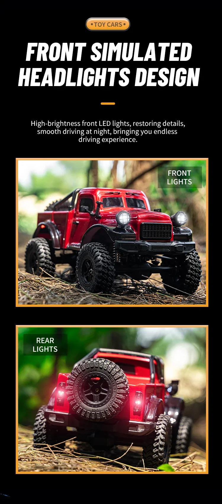 JHD For C8813 1:18 Full Scale RC Simulation Jeep Model 2.4G 4WD RC Car Motor Climbing Off-Road Model JJRC C8813 Car Toys