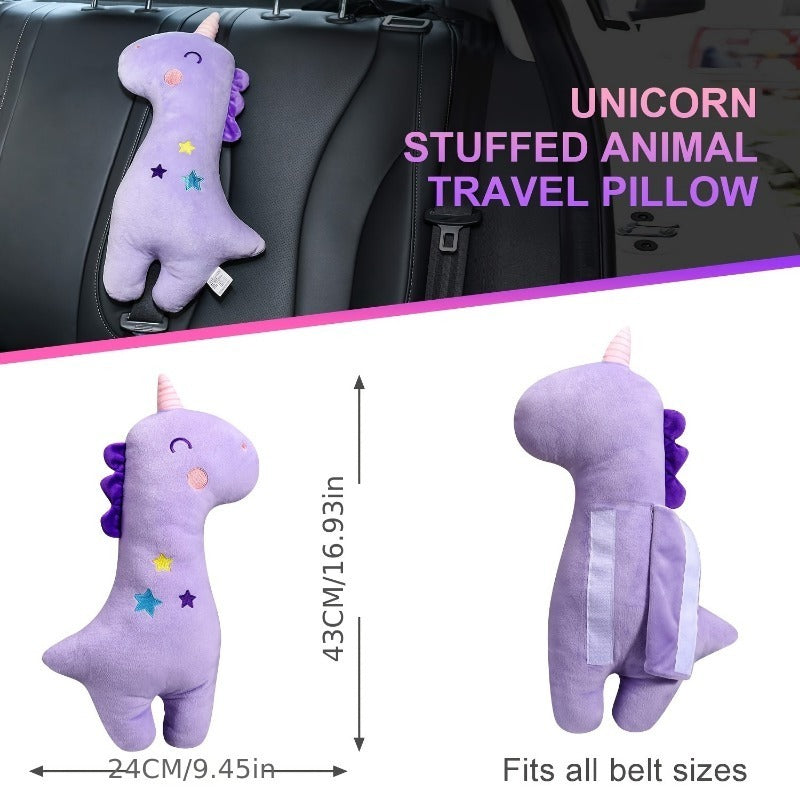 Car Seat Belt Cover for Kids Car Seat Belt Pillow Kids Seatbelt Cover Soft Stuffed Animal Seat Belt Pillow Travel Safety Cushion