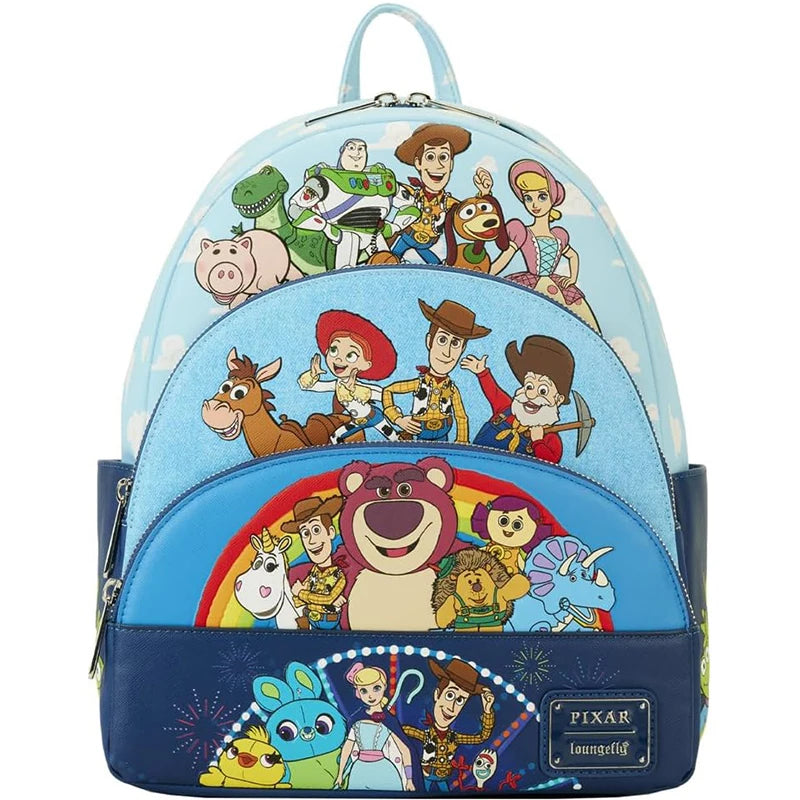 Loungefly Pixar Toy Story Movie Collab Triple Pocket Mini Backpack ﻿wallet