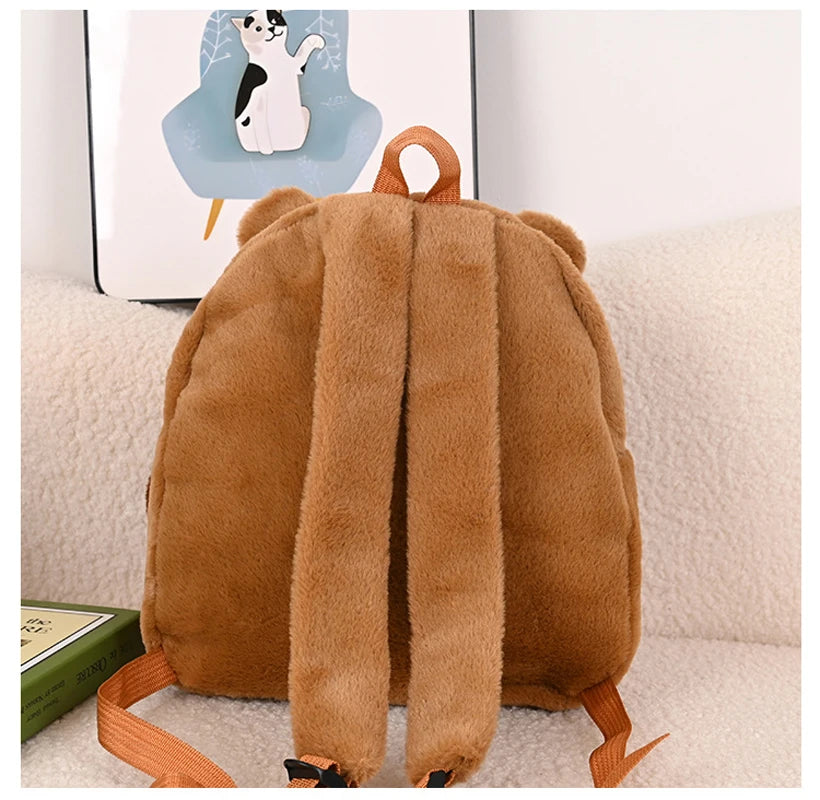 Capybara Backpack Cute Plush Shoulder Bag Dual-purpose bookpack Bag Cute Tote Backpack Large Capacity Student School Bag