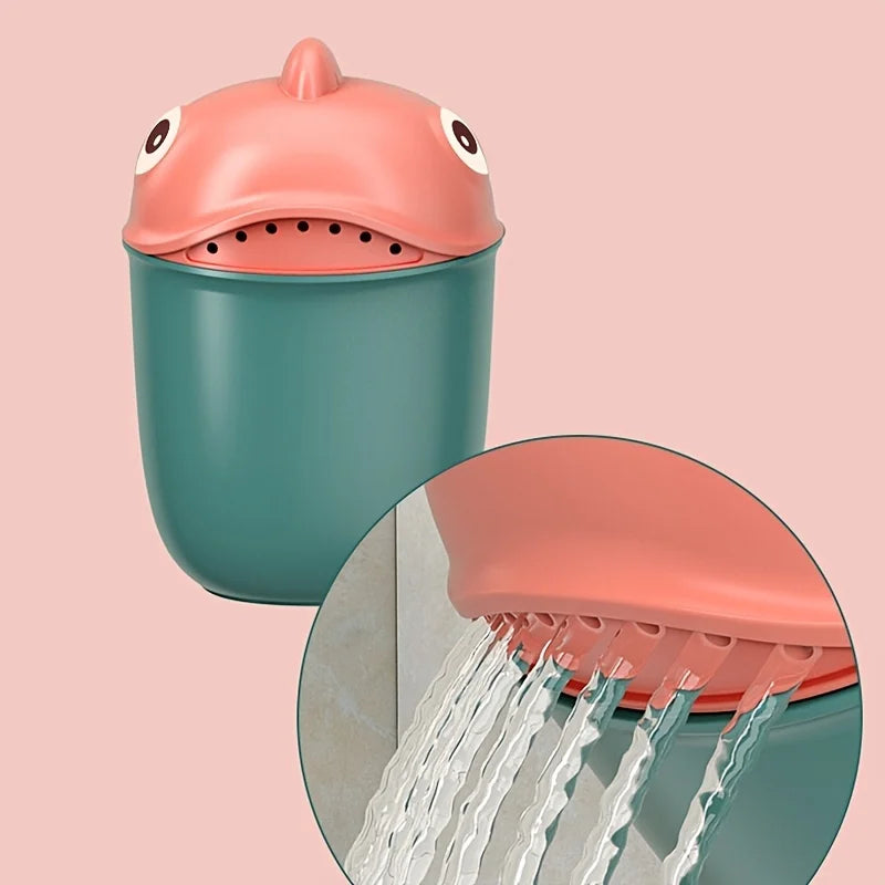 Children's Shampoo Cup, Cute Cartoon Baby Shampoo Shark Cup Bailer, Newborn Baby Toddler Bath Shampoo Shower Scoop, 6.3inch/16cm