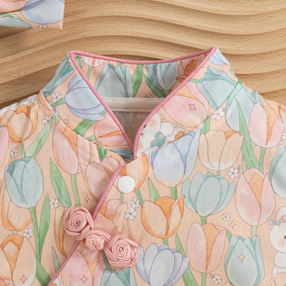 Summer New Cute Bunny Baby Girl Jumpsuit, Sweet Flower Children'S Clothes With Free Bow Headband For Babies Aged 3-18 Months