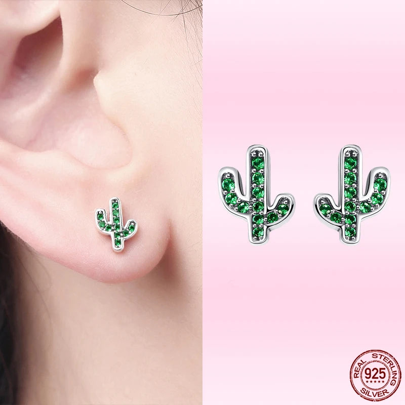 Bamoer 925 Sterling Silver Luxury Girl Earrings Rainbow Butterfy Cute Fancy Funny Ear Stud Original for Women Party Fine Jewelry