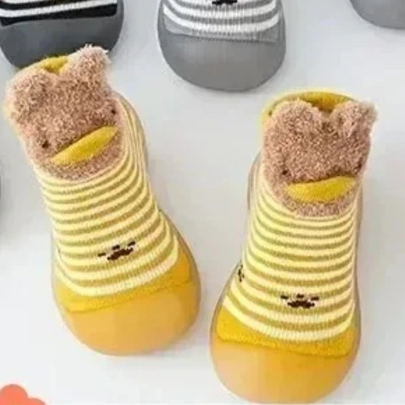 Cute Autumn Winter Children's Socks And Shoes Baby Toddler Shoes Infant Soft-soled Shoes Comfortable Breathable Indoor New Born