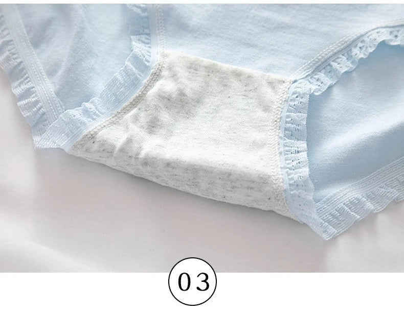 5PCS Cotton Teen Girl Panties Summer Thin Breathable Underwear Kid Soft Bacteriostatic Briefs 8+y Children Cartoon Cute Knickers