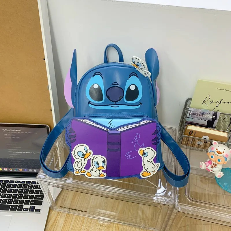 Disney Stitch New Mini Children's Backpack Cartoon Cute Children's Schoolbag Fashionable Casual Children's Backpack High Quality
