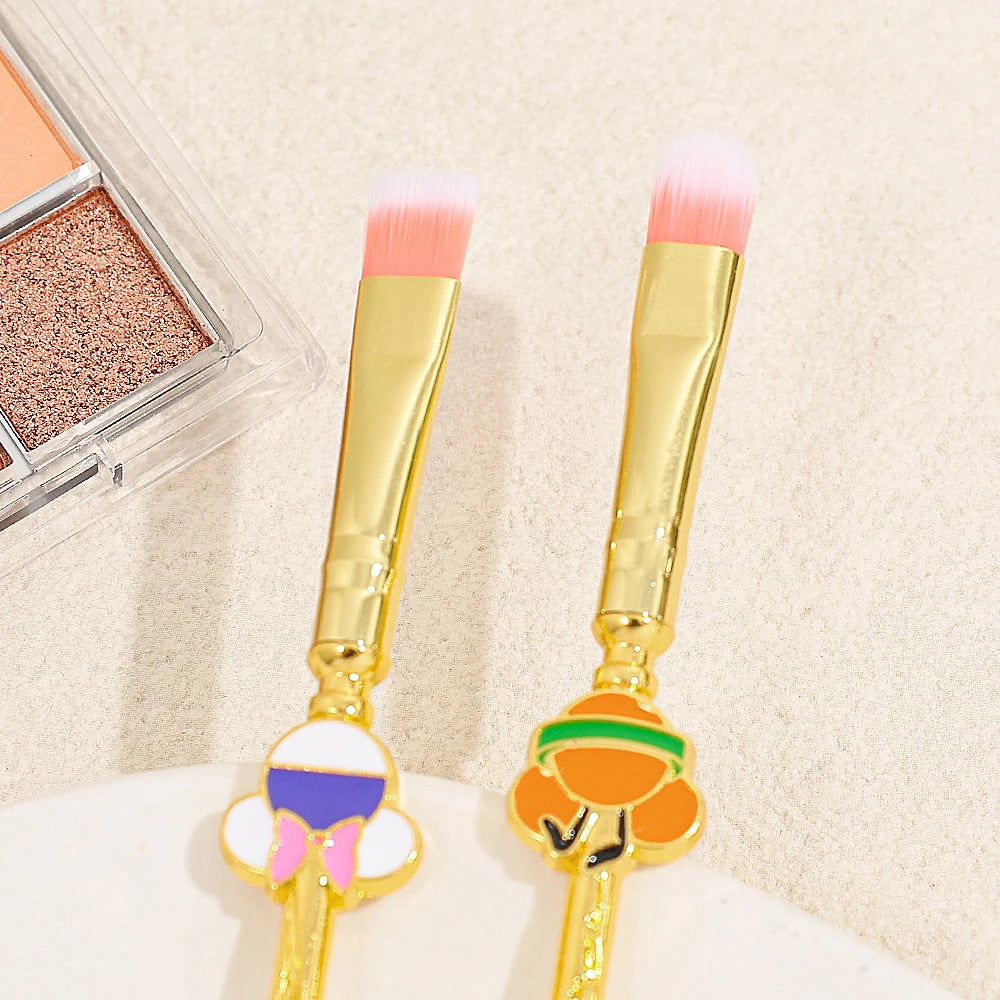 Minnie makeup brush set, soft fiber makeup brush, Daisy, Donald Duck eye shadow brush, cartoon makeup tool, Christmas gift