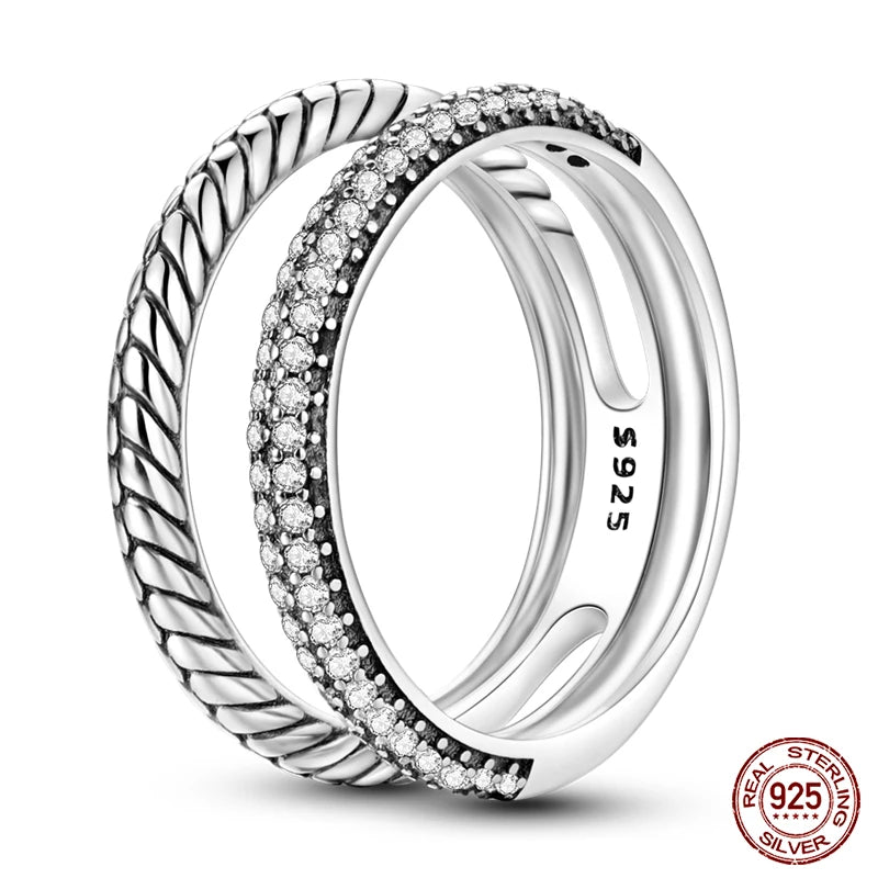 New Rings For Women 100% 925 Sterling Silver Star Moon Colorful Zircon Rings Fine Wedding Engagement Birthday Jewelry Gifts