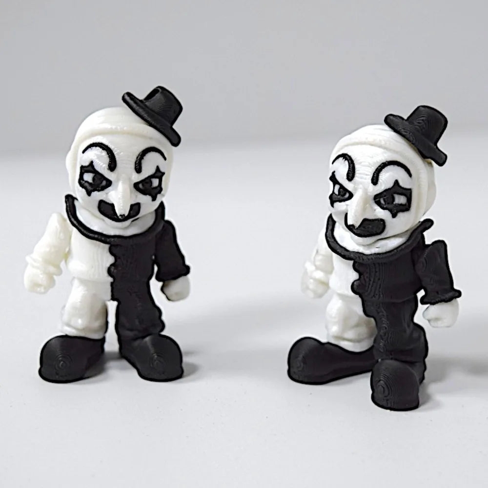 3D Printed Horror Clown Scene Desktop Decoration Craft Figure Horror Movie Action Figures Killer Clown Bust Sculpture Halloween