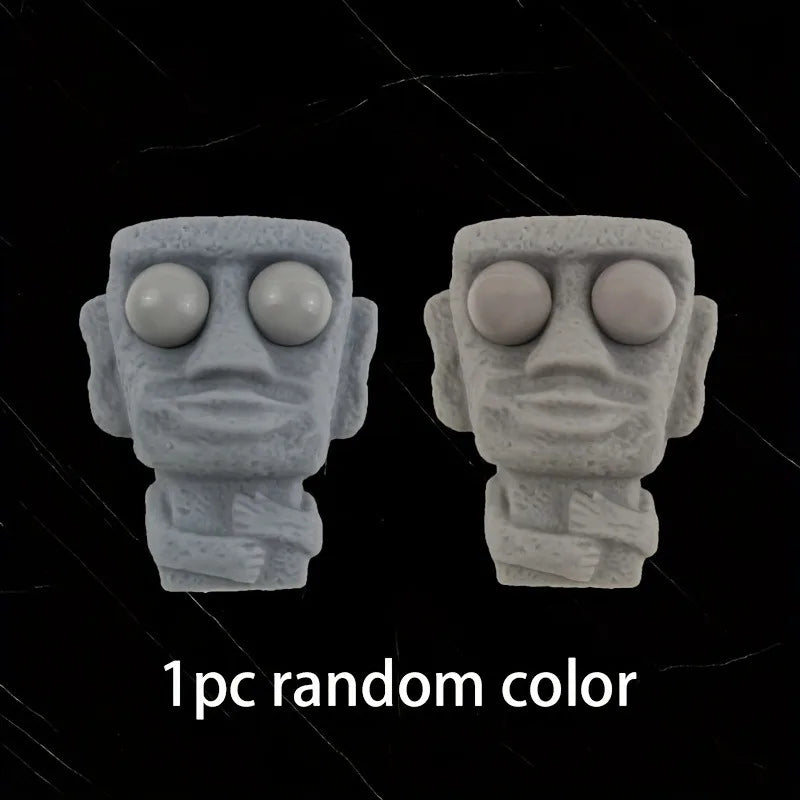 Funny Stone Human Face Emotion Balls Fidget Toys Stress Relief Squeeze Ball Stress Toys for Kids Adults Popping Out Eyes