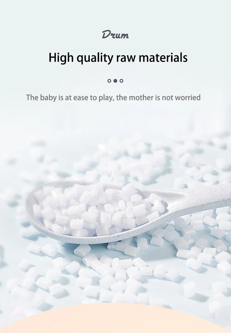 Baby Drum Colorful Rolling Drum Musical Instrument Toy For Toddlers Preschool Educational Toy Rhythm Sound Music Learning Gift