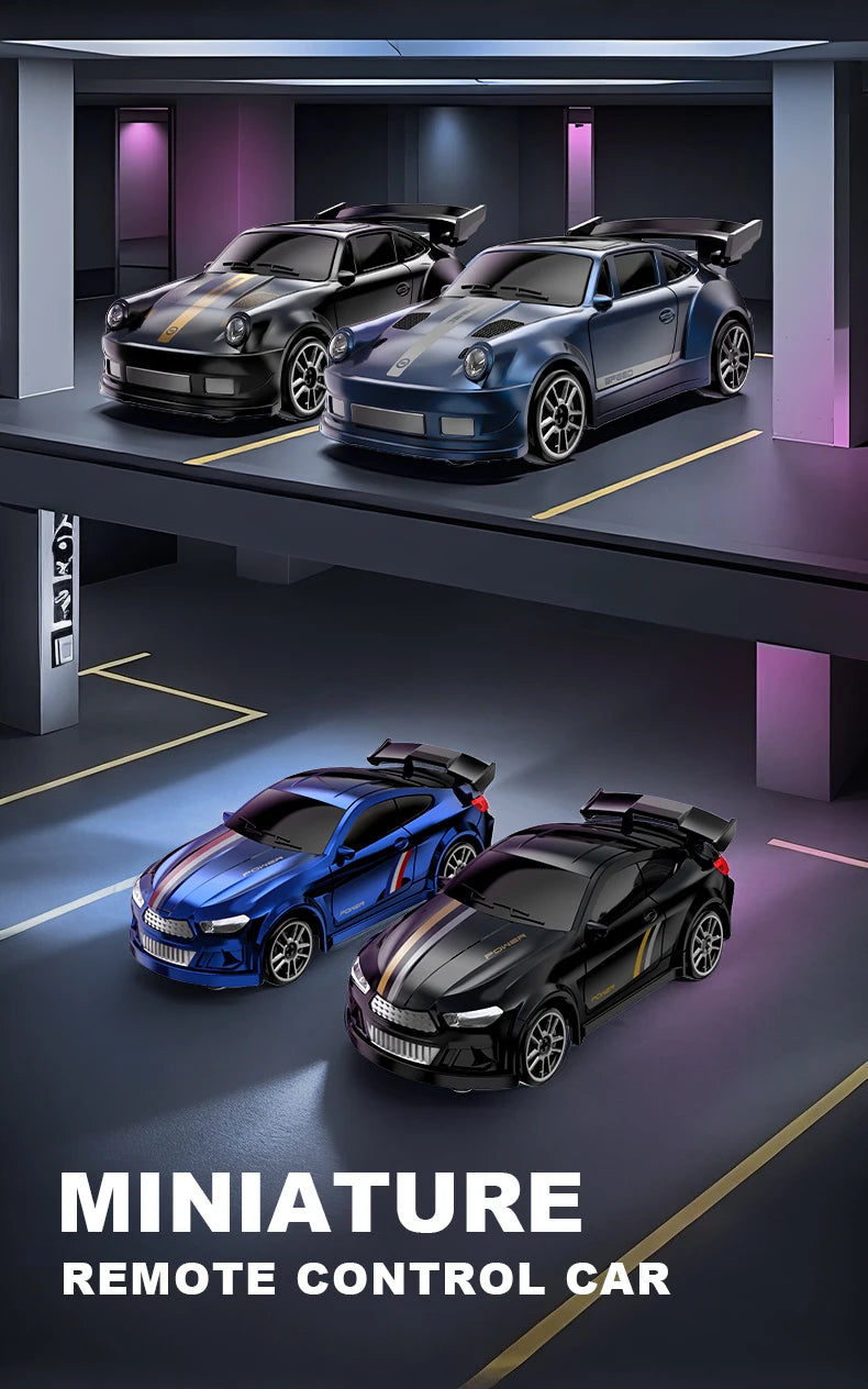 1/64 Scale Drift RC Car - 2.4GHz Desktop Mini Racing Model with ESP, 4WD Remote Control Vehicle, Toy for Adults & Kids, Ideal Gi