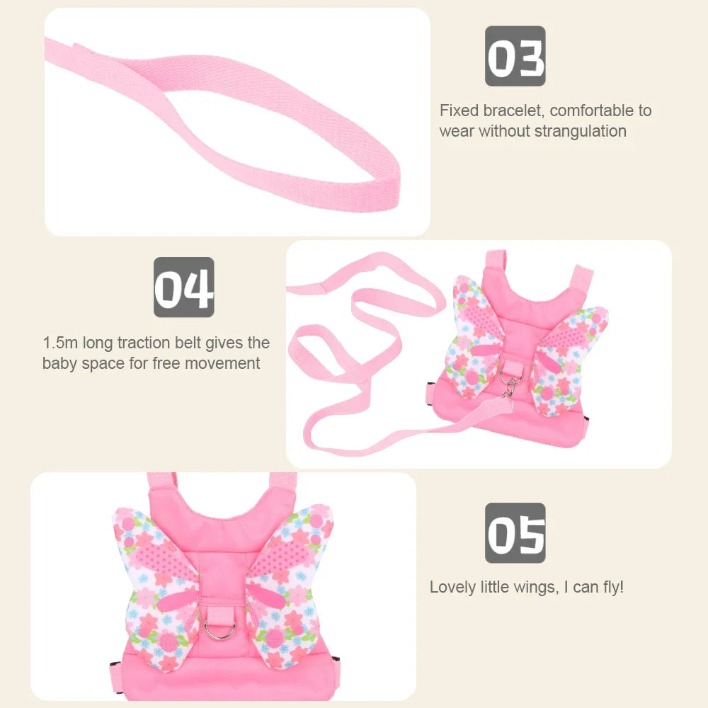 Toddlers Leash Anti Lost Wrist Link Child Kids Safety Harness Kids Walking Wristband Assistant Strap Belt for Girl Pink Gift