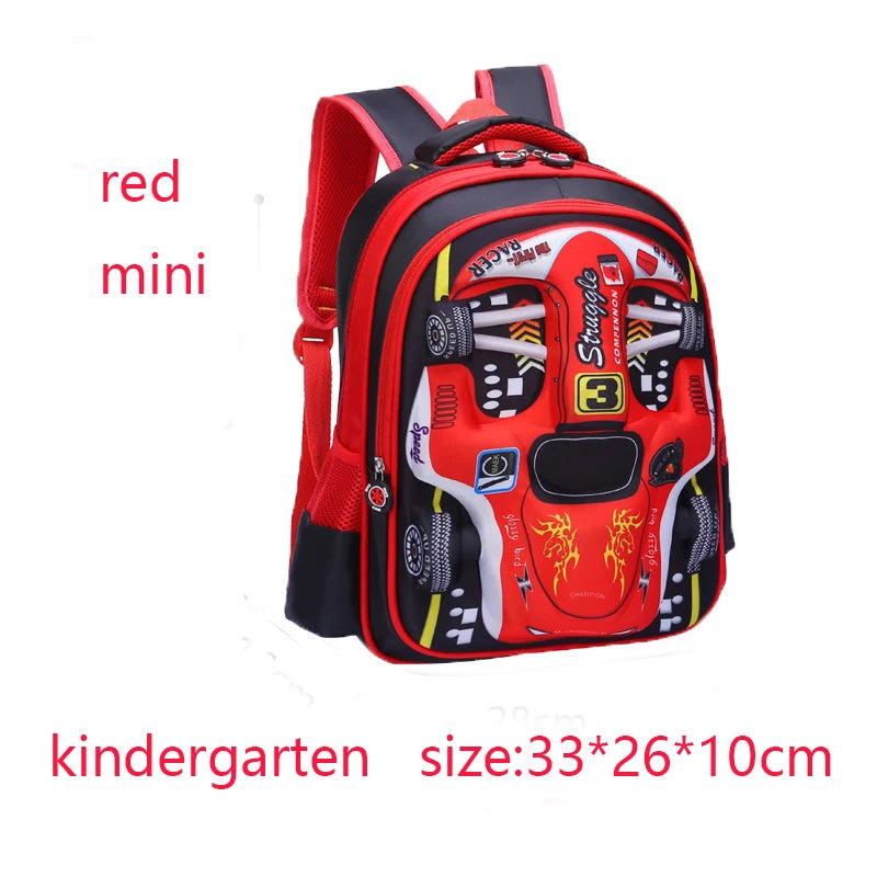 Personalized 3D Car Kid Backpack for Boy Fun Cartoon Primary School Bag Children Bookbag Boy Stylish Backpack Durable Waterproof