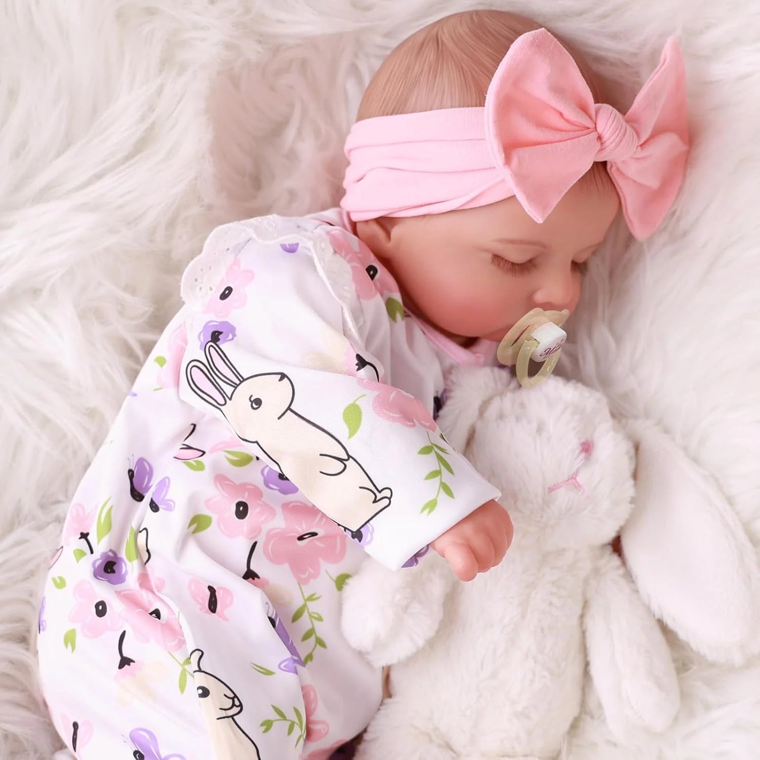 NPK 18inch Rosalie Newborn Baby Reborn Doll - Hand-Painted High-Quality 3D Skin Tone with Toy Included