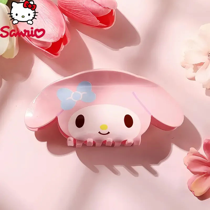 1pc/6pcs Sanrio Cute Cartoon Hair Clip Pink Accessory Claw Adorable Hair Clip Perfect Gift for Family Members New Collection