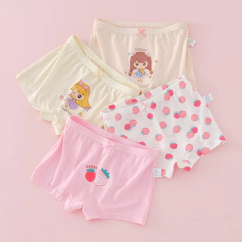 Girl A Cotton Briefs Boxers Breathable Underpants Girl Quality Panties Size 90-165 Healthy Briefs Kids Comfortable Soft Boxers