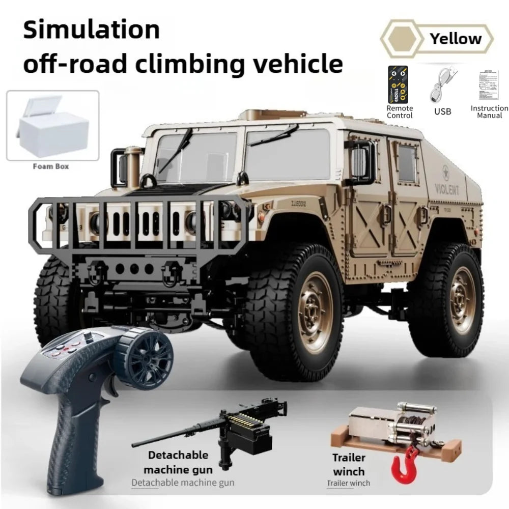 JJRC C8835 1:16 4x4 Remote Control Car - All-Terrain Off-Road Climber with LED Lights for Off-Road Adventure Toy Gift for Kids