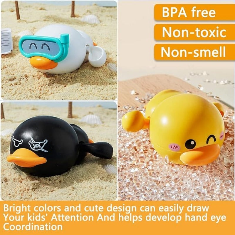 Toddler Bath Toys, Wind-up Bath Toy Ducks for Toddlers Kids Boys Girls, Swimming Bath Toys Bathtub Toys Pool Toys for Toddlers