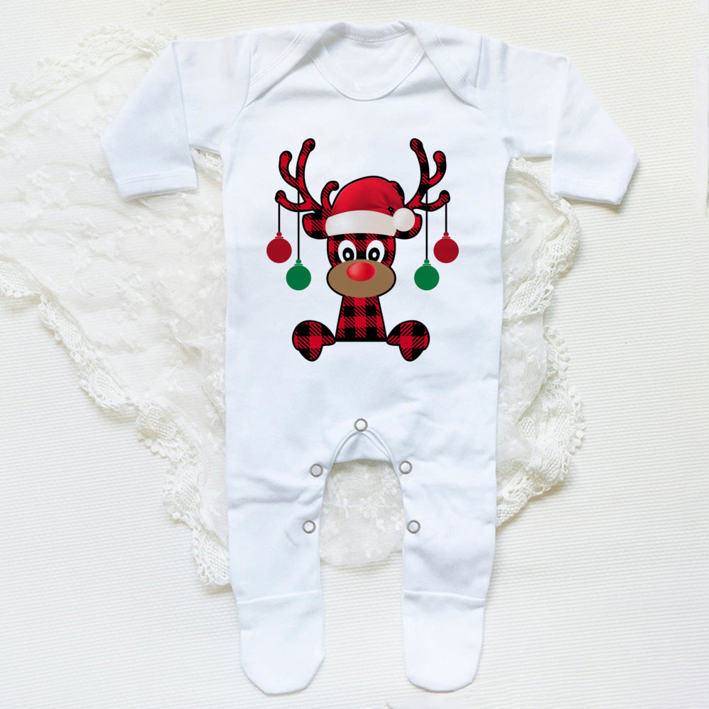 First Christmas Babygrow Sleepsuit Xmas Infant Sleepsuit Boys Girls Cute Clothes Toddler Christmas Gift Baby Xmas Party Outfits