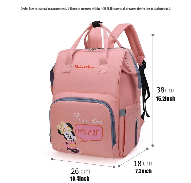 Disney New Fashion Baby Diaper Bag Large Capacity Maternity Bag Baby Waterproof Stroller Backpack Mickey Mouse Baby Diaper Bag