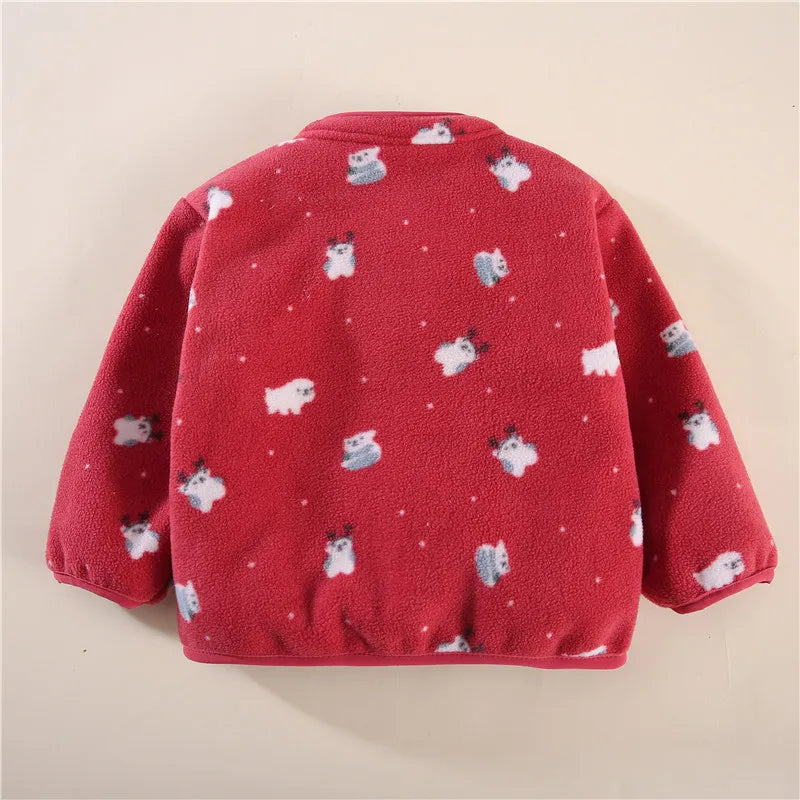 Autumn Winter Baby Clothes Children Boys Thick Long Sleeved Jacket Kids Girls Clothing Infant Cartoon Costume Toddler Sportswear