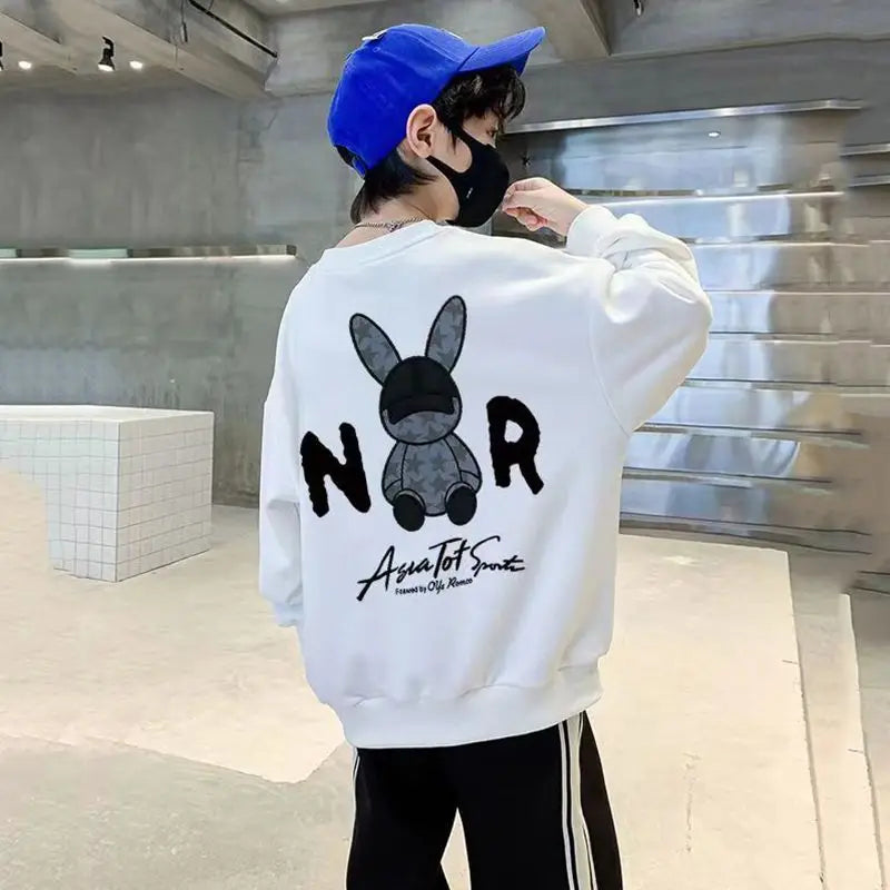 Boys' Mid-Large Size 2025 Spring-Autumn New Layering Stylish Street-Cool Sweatshirt