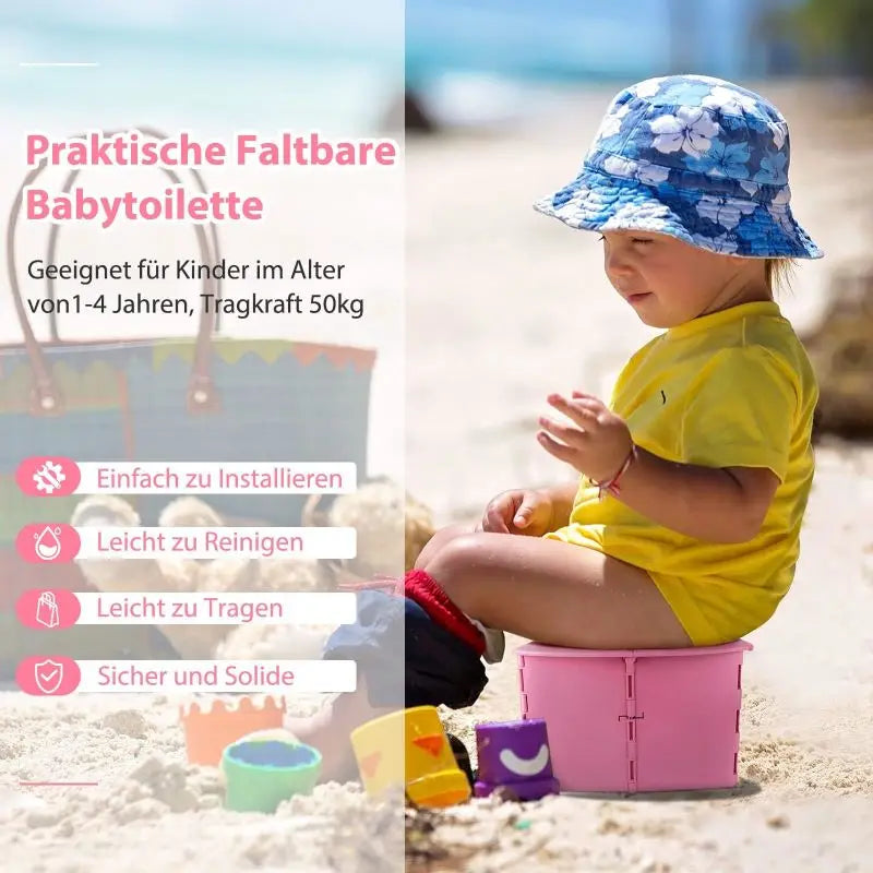 Travel Potty for Kids,Reusable Portable Folding Potty for Toddler,Foldable Toilet for Outdoor Camping,Toddler Toilet Seat Green