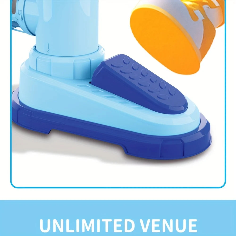 Baseball Tee T-Ball Set for Kids Toddler Baseball Set with Step-On Pitching Machine Pop Up Balls Outdoor Christmas Gift for Boys