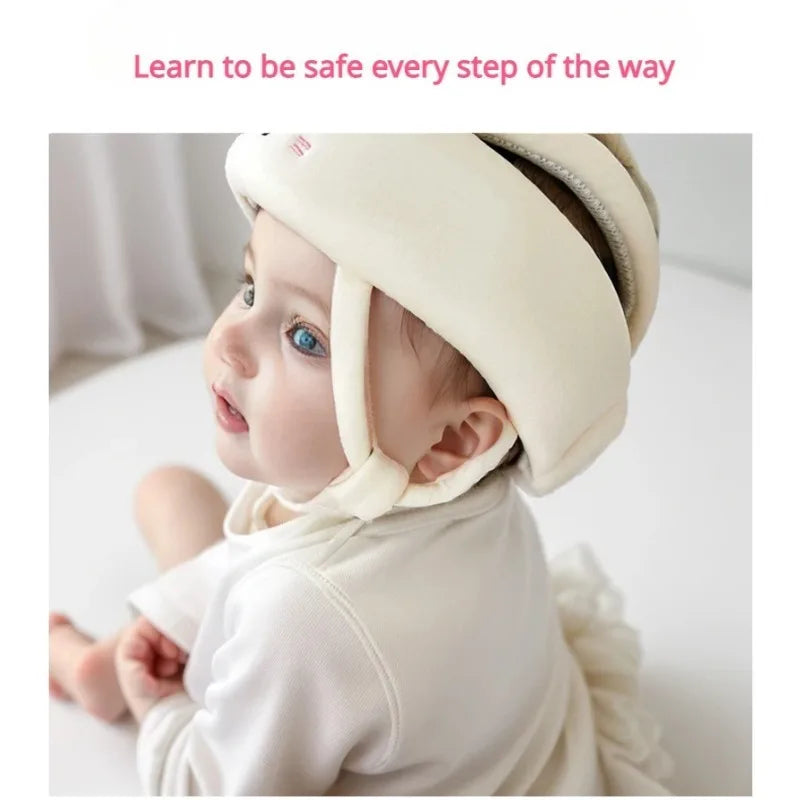 Baby Infant Toddler Helmet Safety Headguard Head Protective Cushion Funny Bunny Animal Safety Helmet Hat for Crawling Walking