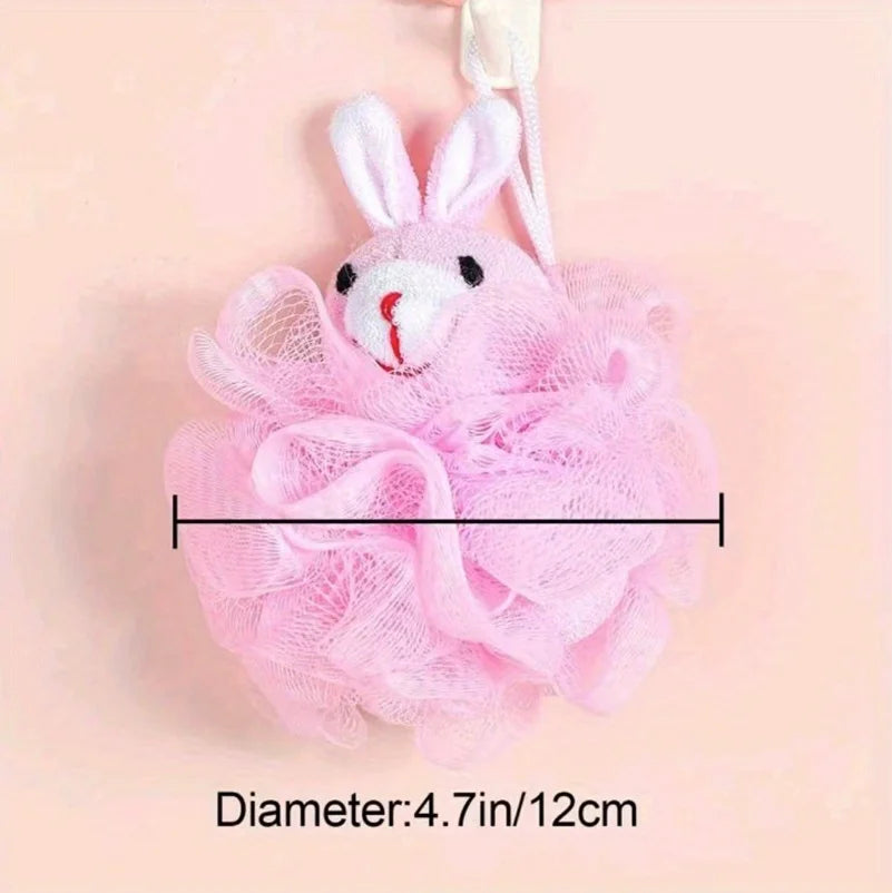 Bath Sponges Animal Kids Loofah Bath Pouf Mesh Animal Toy Bath Sponge Colorful Cartoon Body Scrubber Balls Shower Mesh for Kids