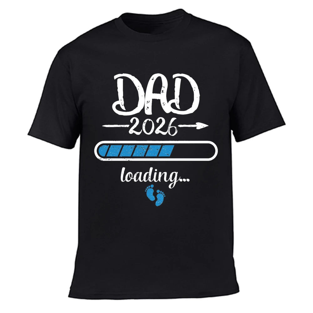 2026 New Cute Dad +Mom+ Baby Printed Couple Maternity T-Shirt Pregnancy Announcement Shirt Couple Pregnant Tshirt Clothes