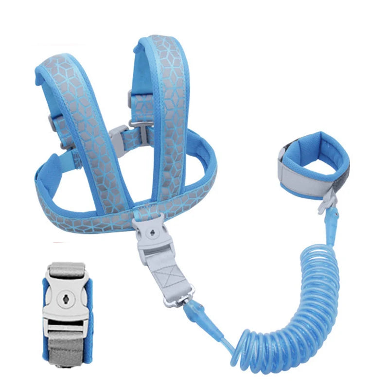 2 in 1 Baby Harness Belt Leashes+Anti Lost Wrist Link,Child Anti Lost Leash Baby Cute Harness Belt Strap Hold Kids Wrist Link