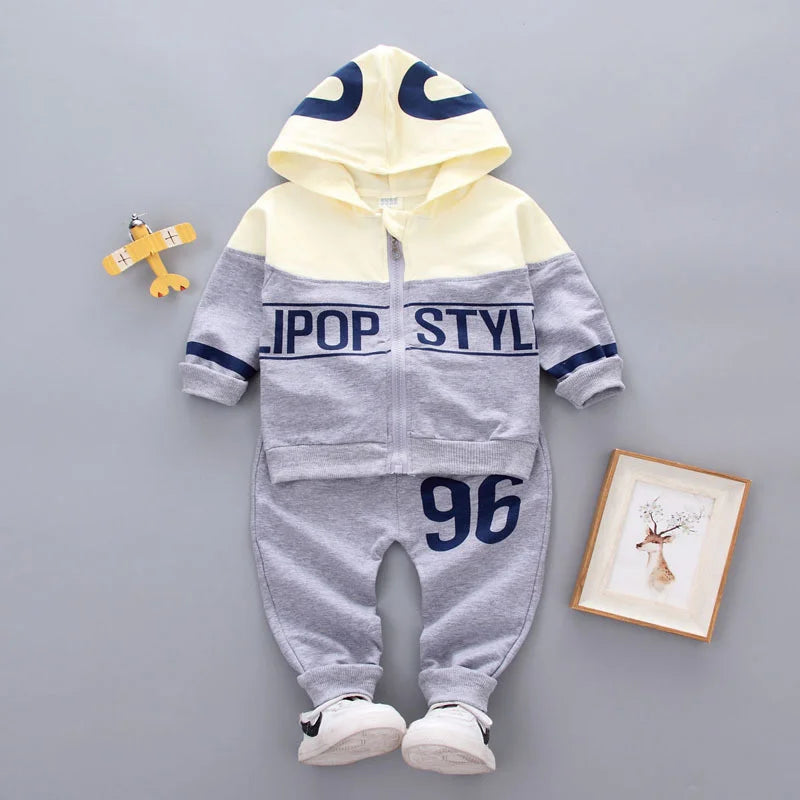 New Autumn Newborns Clothes For Girls Baby Outfits Children Boys Hooded Jacket Pants 2Pcs/Sets Infant Sportswear Kids Tracksuits