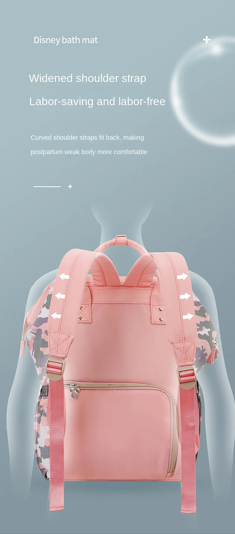 Disney Mickey's New Diaper Bag Backpack Cartoon Cute Baby Bag Multifunctional Baby Diaper Bag Luxury Brand Original Backpack