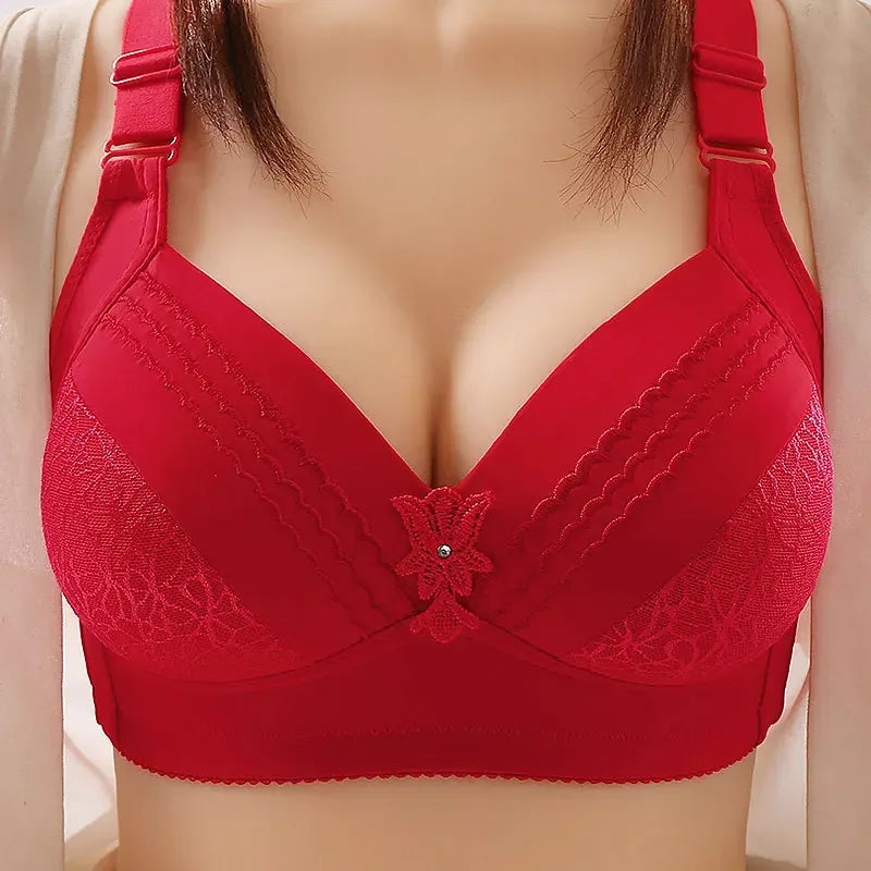 High-grade Women Bra Mom Brassiere Sexy Push Up Brassiere Large Size Thin Cup Without Steel Ring Female Bra Women Underwear